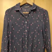 Wiskozowa granatowa koszula oversize Orsay 36 S