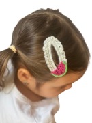 Ręcznie robione spinki do włosów – arbuz, dla dziewczynki, 2 szt