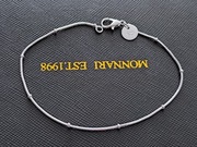 Bransoletka damska linka 20cm posrebrzana 925 próba 