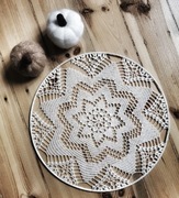 Rozeta szydełkowa 40cm na metalowej obręczy 