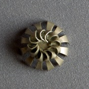 Designerska broszka pająk lata 60/70 Metaloplastyka