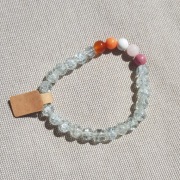 Błyszcząca różowa bransoletka 8mm flaga lesbijka lesbian LGBT lgbtq homo