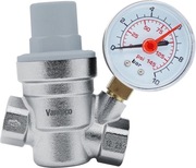 VANCOCO – Reduktor ciśnienia wody 1/2" DN15 z manometrem i filtrem sitkowym