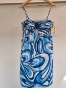 Jedwabna sukienka w pięknych kolorach od projektanta Oleg Cassini