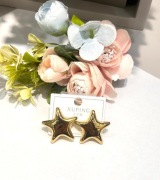 Kolczyki damskie złote gwiazdy  stal chirurgiczna