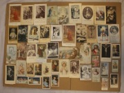 STARE OBRAZKI RELIGIJNE - CIEKAWY ZESTAW  STARYCH OBRAZKÓW - 48 SZTUK