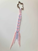 Breloczek makrama syrenka pastelowa Handmade