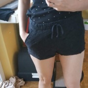 Krótkie ażurowe koronkowe spodenki 34 XS