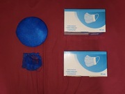 Siatka osłona na brodę HACCP 36szt  + maseczki medyczne jednorazowe 2x50szt