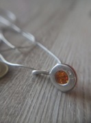 Wisiorek srebrny z bursztynem baltyckim srebro 925 z lancuszkiem 