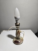 Lampa onyks z abażurem nocna mała  Mosiężna 