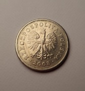 Moneta 1 zł z 2008 roku obiegowa 1zl złoty 2008r rok obiegowe RZADKA