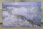 Obraz myśliwski WILK Canis Lupus. Polowanie. Prezent dla myśliwego.Wataha.