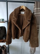 Kurtka futerko Stradivarius 38 M czekolada zara 