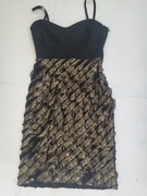 czarno złota sukienka xxs 32