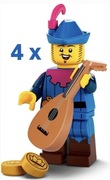 4x Lego seria 22 figurka Trubadur Minifigures