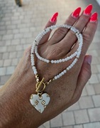 Naszyjnik Choker z Kamieni Naturalnych Agat Jadeit 