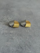 Dwukolorowe Kolczyki old money vintage eleganckie ZEZU JEWELRY