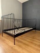 Lóżko Metalowe IKEA - Retro Czarne