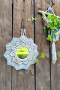 Zestaw Boho 2 kwietniki oraz mandala z lusterkiem