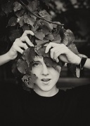 Fotografia czarno biały portret dziewczyny