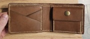 Portfel skórzany, nowy, ręcznie szyty 