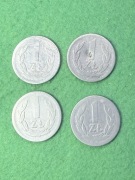 1 zł z 1949 r ; 4 szt