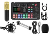 Karta dźwiękowa interfejs F998 Dj + mikrofonem BM800