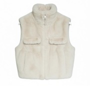 MEXX KAMIZELKA FUTERKO NOWE METKI MISIEK FUTRO BEŻOWE KURTKA