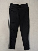 Czarne spodnie legginsy sportowe z lampasami w paski TU 38 jak nowe