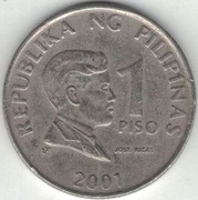 Filipiny 1 piso peso 2001 - 24 mm - nr 4
