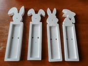 Dekoracje świąteczne Zestaw zajączków na merci lub kinder czekoladę