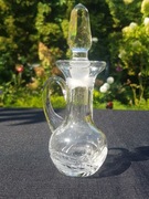 Mała Kryształowa karafka na ocet,  szlif ,vintage PRL 