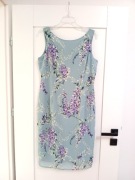 44 42XXL szara turkusowa jasnoniebieska sukienka na komunie prosta V