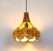 Lampa wisząca drewniana 
