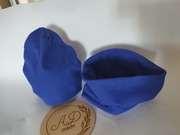 Komplet czapka komin Bawełniany damski męski prążek bawełniany Kobalt 