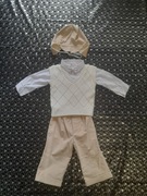 Elegancki garnitur na chrzest - nowy r. 80