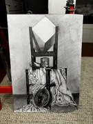 Rysunek martwej natury, ołówek, B2, pion