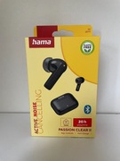 Słuchawki dokanałowe aktywna redukcja szumów HAMA Passion Clear II ANC NOWE