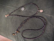 Zestaw naszyjnik i sznurek do okularów noc Kairu ręcznie robiony 