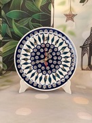 Zegar wiszący ceramiczny ścienny 25 cm cichy ceramika Bolesławiec