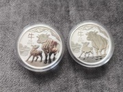 Srebrna moneta 1 oz lunar III rok bawoła