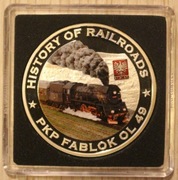 CHRZANÓW PKP FABLOK OL 49 5 $ DOLARÓW LIBERIA 2011 - CERTYFIKAT + ETUI