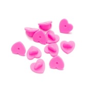 PINS broszka Zapinka do przypinki rozowa gumowa 5 szt.