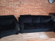 Zestaw Ikea sofa 3 os, fotel, szezlong 