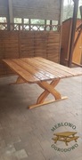 Mega drewniany stół ogrodowy XXL | 250 x 130 cm z drewna olchowego 