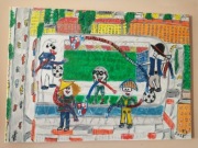 Obraz malowany własnoręcznie na płótnie akrylem. Galeria Rene.