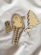 Drewniane Drzwi Elfa Psotnika z dodatkami