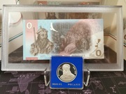 Srebrna moneta PRL 200 zł Mieszko I 1979 rok + banknot Mieszko od MG