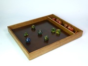 Dębowa tacka do rzucania kośćmi / dice tray ręcznie robiona. Opcja 2